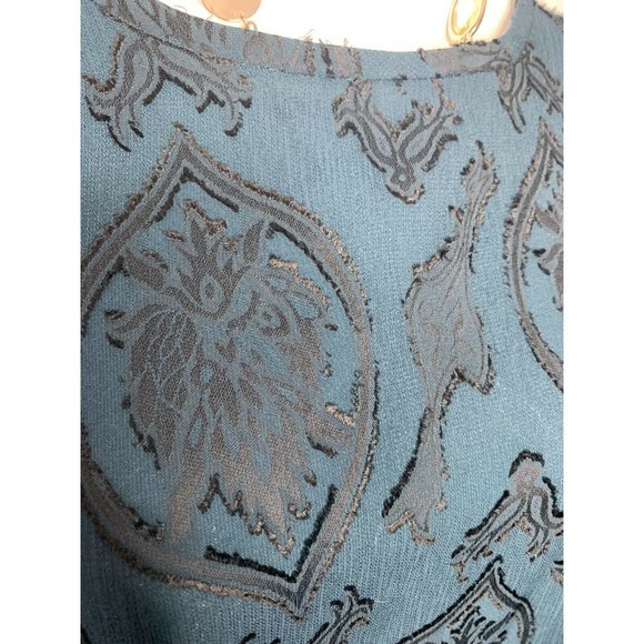 Ann Taylor LOFT XS Dark Green Floral Blouse - Picture 3 of 6